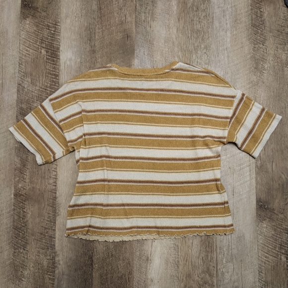 American Eagle Outfitters Yellow white striped Top - Picture 5 of 6